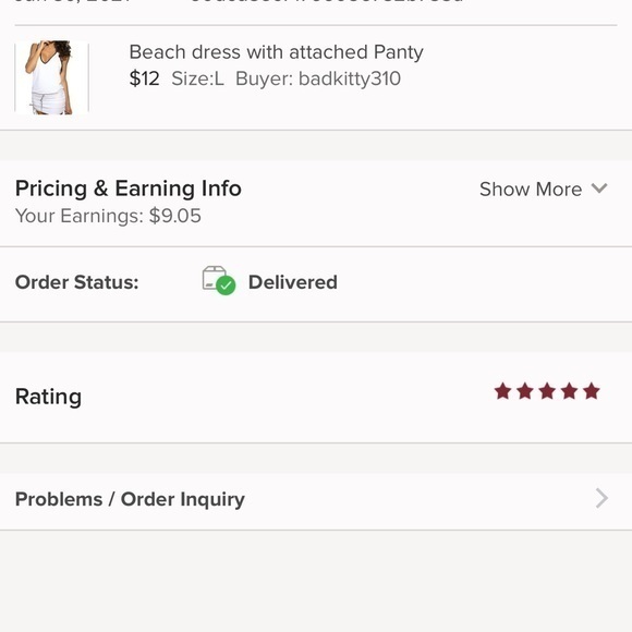 Beach dress with attached Panty - Picture 4 of 12